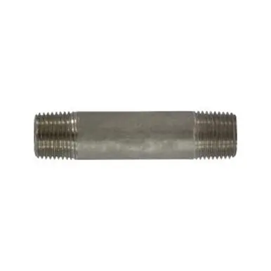 Midland Industries 52068 - Seamless Pipe Nipple, 1/2" MPT x 1/2" MPT, 5" L, Stainless Steel, SCH 80