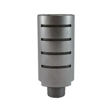 Midland Industries 28370 - Slit Pattern High Flow Muffler, 1/2" Nominal, MPT, Aluminum
