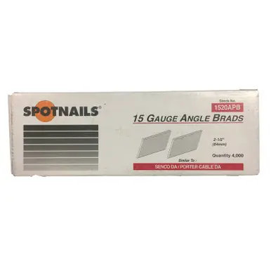 Spotnails 1520APB - 15 Gauge 2-1/4" Angle Finish Nails 4000ct