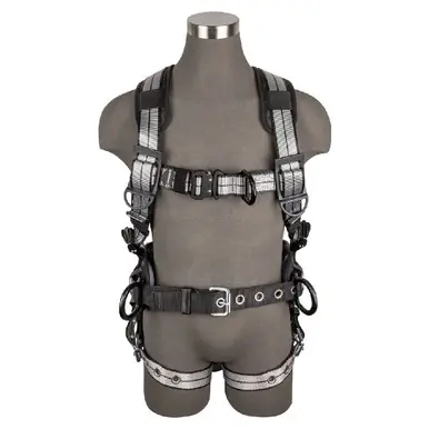 Safewaze 020-1181 - PRO+ Slate Construction Harness Alu 3D, Alu QC Chest, Alu FD, TB Legs (S)