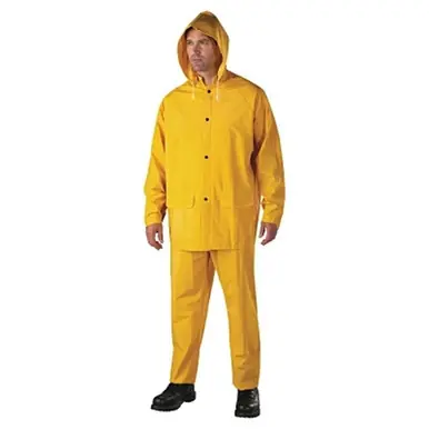 Anchor Brand 9000-3XL 3-Piece Rainsuit, Yellow PVC/Polyester, 3XL