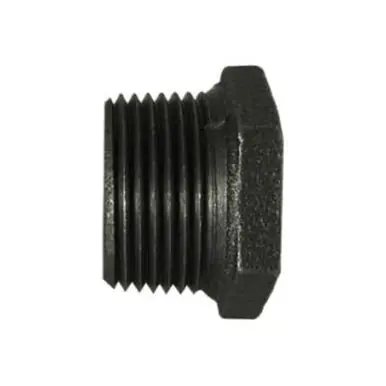 Midland Industries 65550 - Reducer Hex Bushing, 3" MPT x 1" FPT, Iron, Black