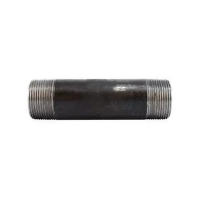 Midland Industries 59134SMLS - Seamless Pipe Nipple, 1-1/4" MPT x 1-1/4" MPT, 11" L, Steel, Black,