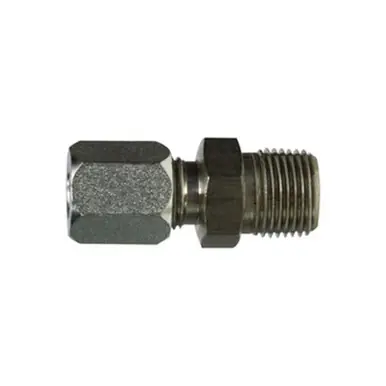 Midland Industries SSC240468 - Adapter, 3/8" Tube x 1/2" MIP, Stainless Steel