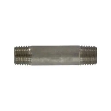 Midland Industries 52069 - Seamless Pipe Nipple, 1/2" MPT x 1/2" MPT, 5-1/2" L, Stainless Steel, SCH