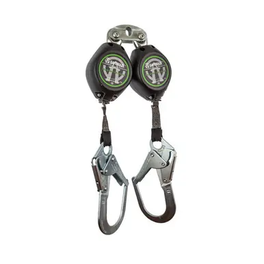 Safewaze FS-FSP14095-W-RBH - Class 1 11‘ Dual Leg Web Retractable w/ Steel Rebar Hooks