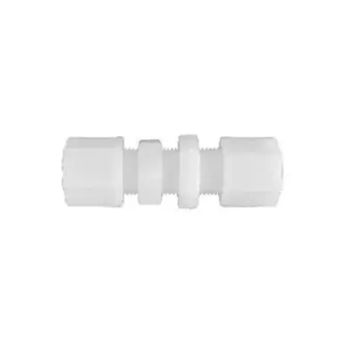 Midland Industries 17091N - Bulkhead Union, 1/2" Compression x 1/2" Compression, Nylon, White