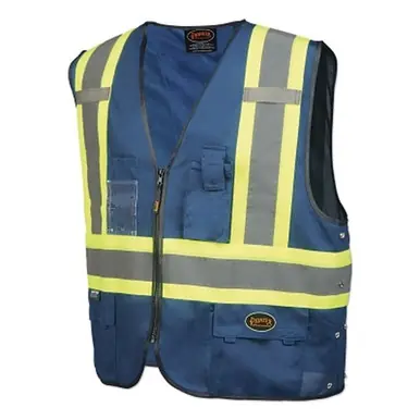 Pioneer V1021580U-2/3XL Safety Vest, Navy, 2XL/3XL