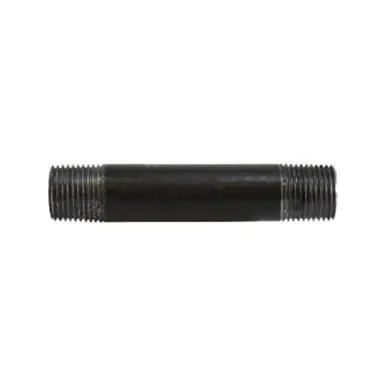 Midland Industries 59072SMLS - Seamless Pipe Nipple, 1/2" MPT x 1/2" MPT, 8" L, Steel, Black, SCH 80