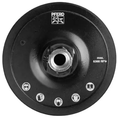 PFERD 43407 4-1/2" Threaded Hook & Loop Holder 5/8-11 Thread w/ Centering Pin