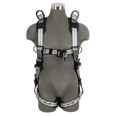 Safewaze 022-1954 - PRO+ Slate Full Body Retrieval Harness Alu 1D, Alu Shoulder D‘s, Alu QC Chest,