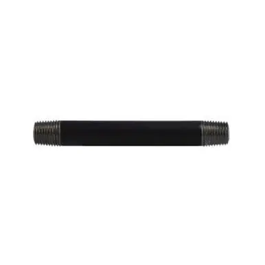 Midland Industries 59034SMLS - Seamless Pipe Nipple, 1/4" MPT x 1/4" MPT, 10" L, Steel, Black, SCH
