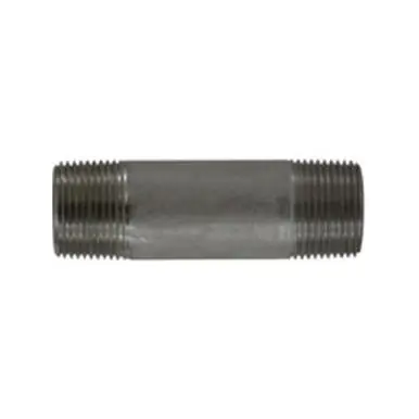 Midland Industries 52108 - Seamless Pipe Nipple, 1" MPT x 1" MPT, 5-1/2" L, Stainless Steel, SCH 80
