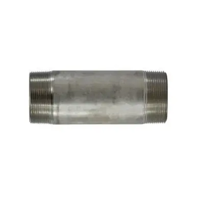 Midland Industries 49180 - Welded Pipe Nipple, 2-1/2" MPT x 2-1/2" MPT, Close L, Stainless Steel,