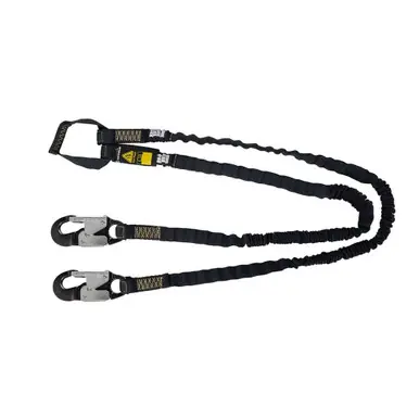 Safewaze 024-2155 - Arc Flash 6‘ Lanyard Aramid, Dual Leg, Soft Loop, Alu Snap