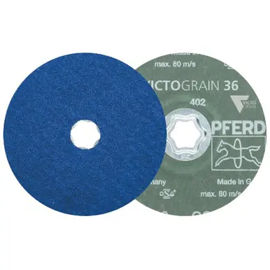 PFERD 40381 - COMBICLICK Fiber Disc, 5" Dia. VICTOGRAIN-COOL, 36 Grit (25pk)