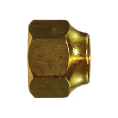 Midland Industries 10045 - Hex Short forged Nut, 7/8" SAE 45° Flare, Brass