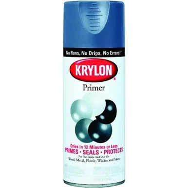 Krylon K01315A07 Primer, White, 12 oz Aerosol (6pk)