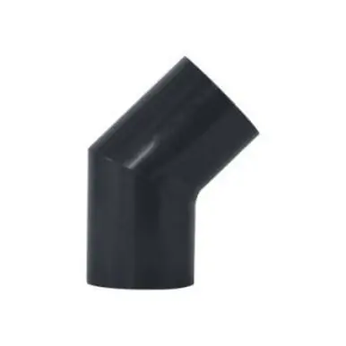 Midland Industries 817002 - 45° Elbow, 1/4" Slip x 1/4" Slip, PVC, Gray, SCH 80 Schedule
