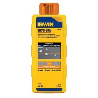 Irwin Strait-Line 64905 Hi-Visibility Marking Chalk, 8 oz, Hi-Vis Orange