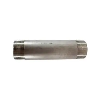 Midland Industries 49127 - Welded Pipe Nipple, 1-1/4" MPT x 1-1/4" MPT, 5" L, Stainless Steel, SCH