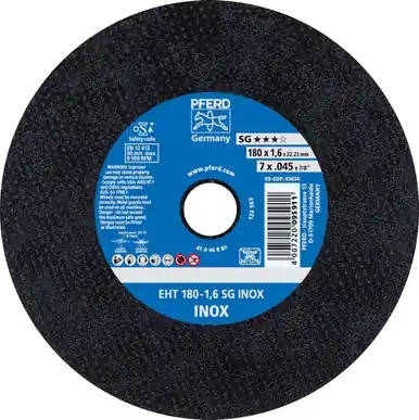 PFERD 63650 7" x .045" Cut-Off Wheel, 7/8" A.H. SG INOX - Type 1 (25pk)