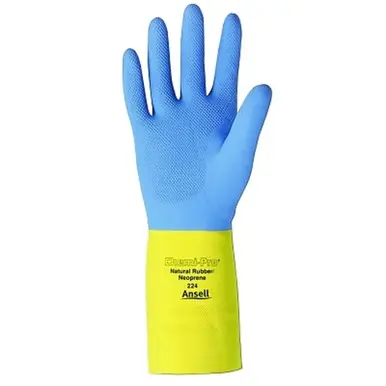 Ansell 87-224-8 AlphaTec Neoprene Gloves with Cotton Flock Lining, Size 8 (12pk)