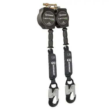 Safewaze SW8008-10-ALU-DL - Latitude HD 10‘ Dual Cable SRL-P SW-9012 BWB, Alu Snap Hooks
