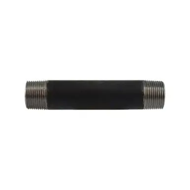 Midland Industries 59114SMLS - Seamless Pipe Nipple, 1" MPT x 1" MPT, 11" L, Steel, Black, SCH 80