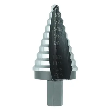 Irwin 10235 Step Drill, 1/4"-1-3/8", 10 Steps
