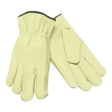 MCR Safety 3400M Pigskin Drivers Gloves, Medium, Economy Grain Pigskin, Unlined (12pk)
