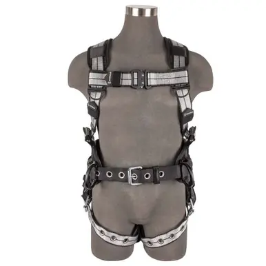 Safewaze 023-1257 - PRO+ Slate Construction Harness Alu 3D, Alu QC Chest, TB Legs, Trauma relief