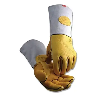 Caiman 1485-M Welding Gloves, M, Gold/Beige