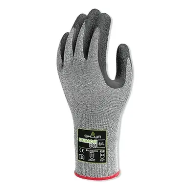 SHOWA 346M-07 Cut Resistant Latex Glove, Gray, ANSI Cut Level A3, Medium