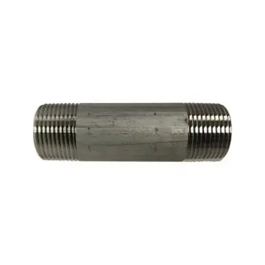 Midland Industries 49112 - Welded Pipe Nipple, 1" MPT x 1" MPT, 9" L, Stainless Steel, SCH 40