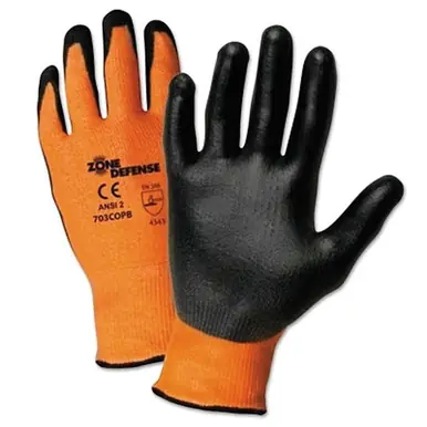 West Chester 703COPB/XXL Zone Defense Gloves, 2XL, Orange/Black