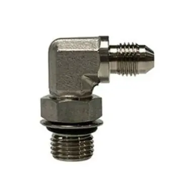 Midland Industries SS6801-08-16 - 90° Elbow, 1/2" 37° JIC Male Flared x 1" Male ORB, Stainless Steel