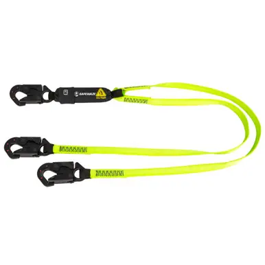 Safewaze SW561-AF-DE - Arc Flash 6‘ Energy Absorbing Lanyard Dual Leg, Dielectric Snap Hooks