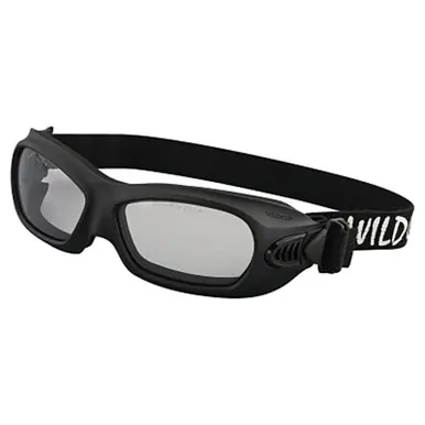 KleenGuard 20525 V80 Wildcat Safety Goggles, Clear Lens, Black Frame, Anti-Fog