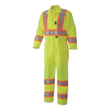 Pioneer V1070160U-3XL FR Cotton Coveralls, Hi-Vis Yellow/Green, 3XL