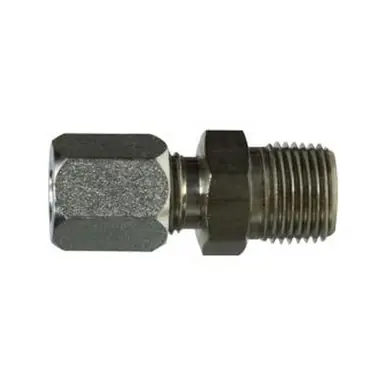 Midland Industries SSC240466 - Connector, 3/8" Tube OD x 3/8" NPT(M), Stainless Steel