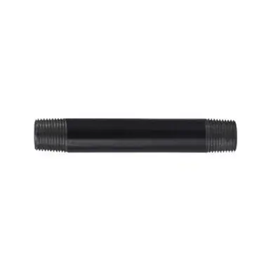 Midland Industries 57431 - Welded Pipe Nipple, 3/8" MPT x 3/8" MPT, 24" L, Steel, Black, SCH 40