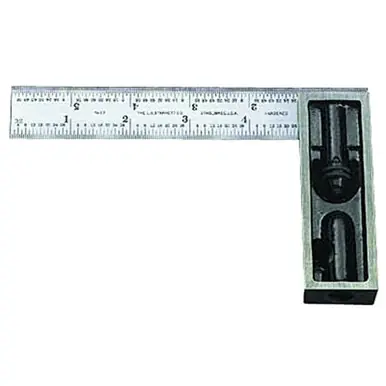Starrett 50109 Double Square, 4", 8ths, 16ths, 32nds, 64ths