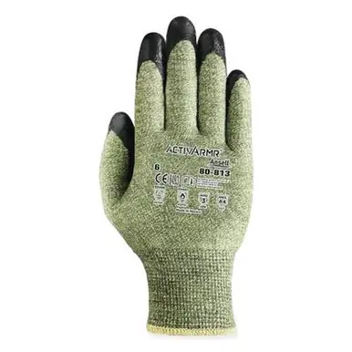 ActivArmr 80-813-6 Arc Flash and Cut Resistant Gloves, Size 6, Green/Black (144pk)