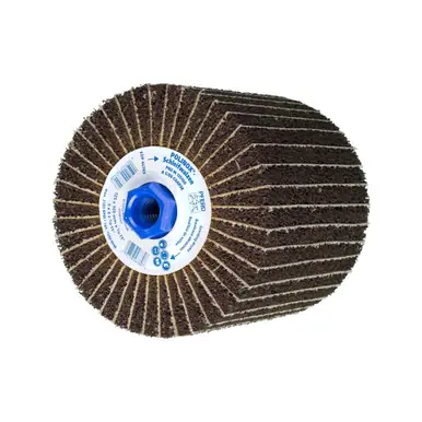 PFERD 46789 5" x 4" x 5/8-11 POLINOX Finishing Drum Interleafed, PNZ Type, Coarse A 60,
