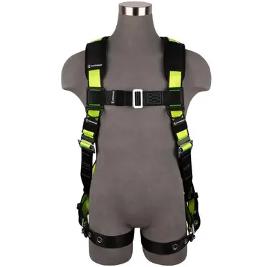Safewaze 023-1237 - PRO Full Body Harness 1D, MB Chest, TB Legs, Trauma relief (L/XL)