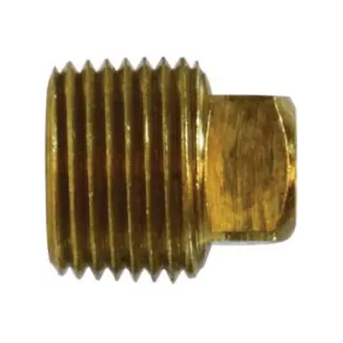 Midland Industries 06114-12 - Square Head Solid Plug, 3/4" MPT, 1.09", Brass
