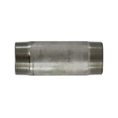 Midland Industries 49181 - Welded Pipe Nipple, 2-1/2" MPT x 2-1/2" MPT, 3" L, Stainless Steel, SCH