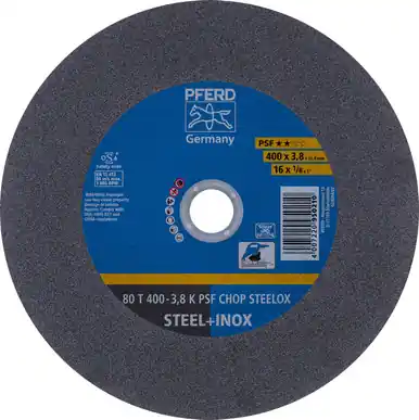 PFERD 64499 16" x 1/8" Cut-Off Wheel, 1" A.H. K - PSF CHOP STEELOX (10pk)
