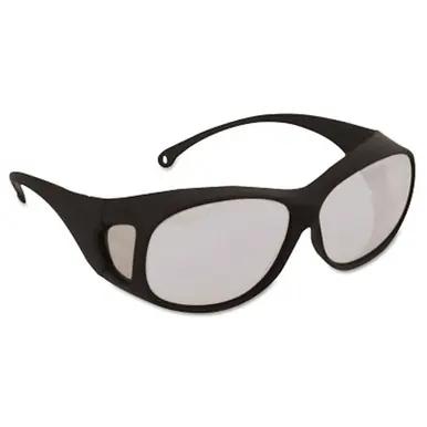 KleenGuard 20747 V50 OTG Safety Glasses, Smoke Lens, Brown Frame, Anti-Fog
